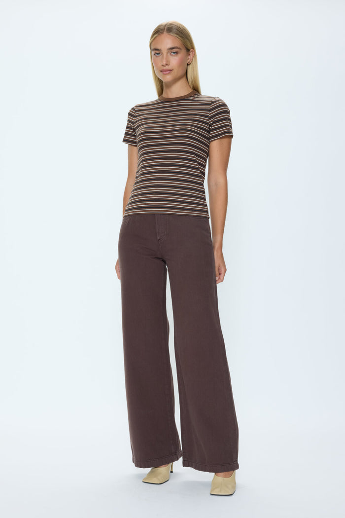 Alba Baby Tee in Bruna Black Stripe