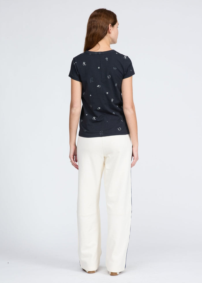 All Over Rodeo Tee in Navy Multi