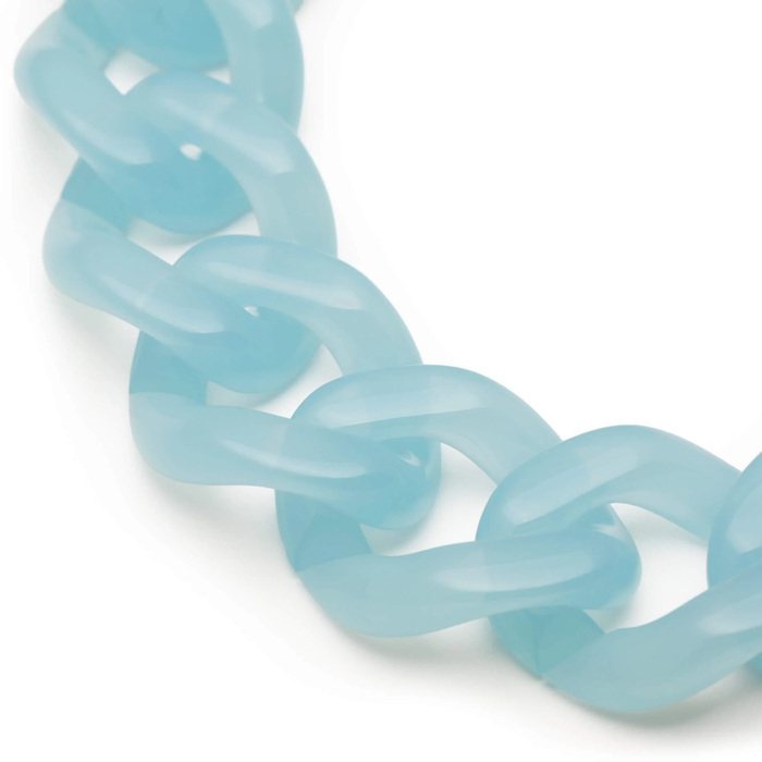 Flat Chain Bracelet Opaline Blue