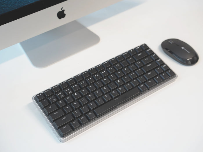 Macally Macally Wireless Bluetooth Keyboard for Mac - rear view showing connectivity ports