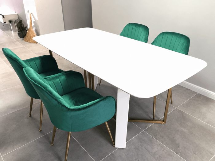 NOVA Velvet Upholstered Dining Chair - Exclusivia