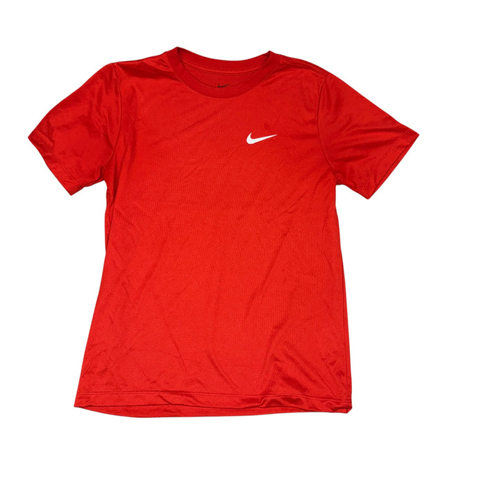 Nike | Red Dri Fit Small Logo Tee | 10-12