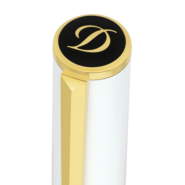 ST Dupont Tintenroller Initial D Initial, Palladium, Ltd. Edt., White