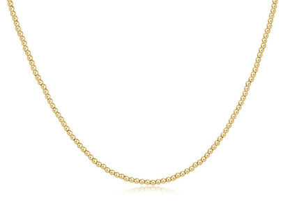 17" Choker Beaded - Classic Gold 2mm