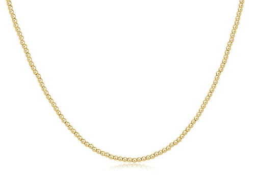 17" Choker Beaded - Classic Gold 2mm