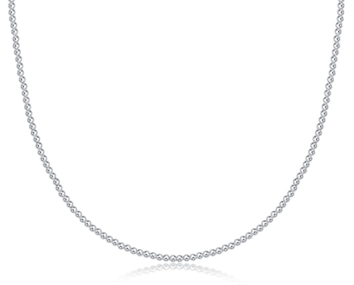17" Choker Beaded - Classic Sterling 2mm