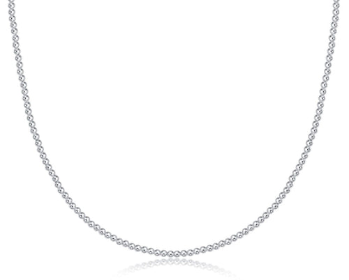 17" Choker Beaded - Classic Sterling 2mm