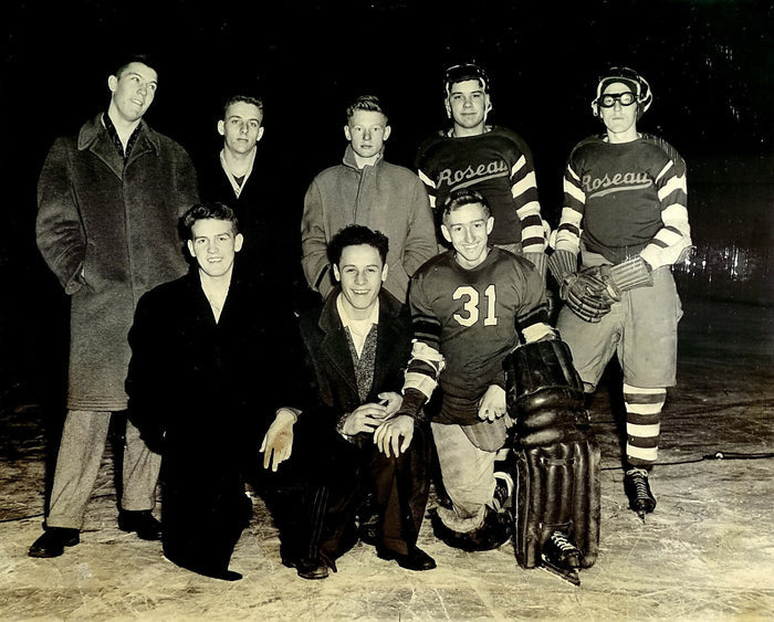 1946 Roseau Rams Crew State Hockey Champions