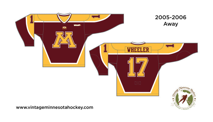 2005-2006 Easton Authentic Game Issued Gophers Away Jersey