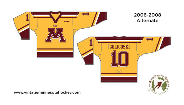 2006-2008 Easton Authentic Game Issued Gophers Alternate Jersey