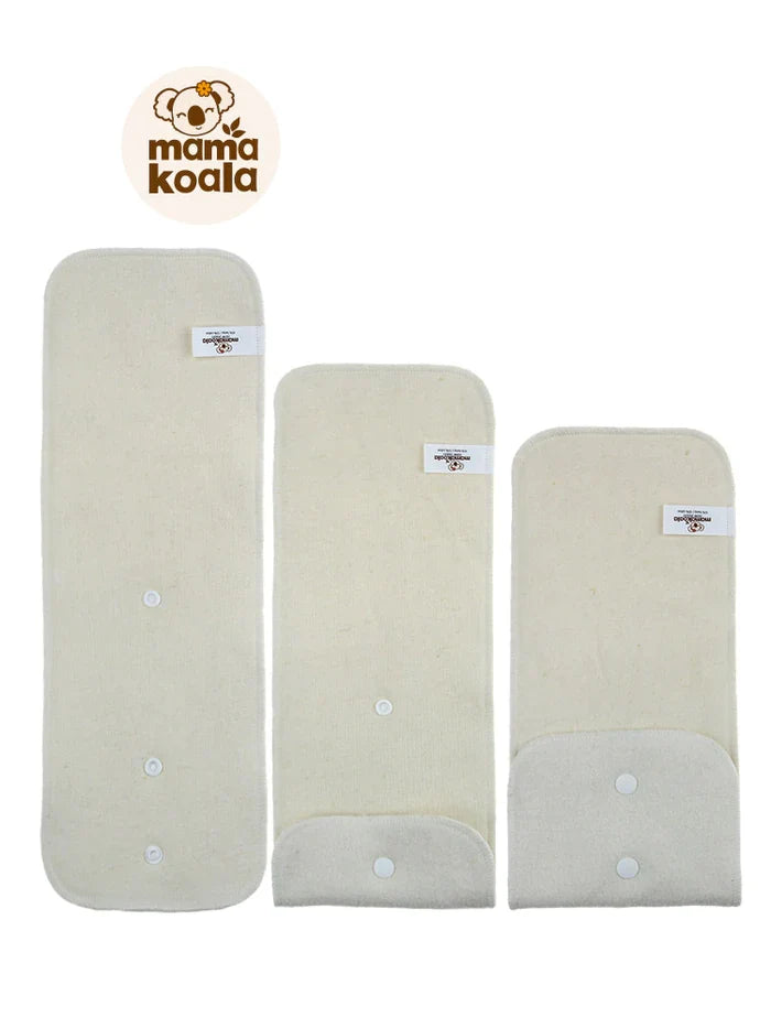 3-Layer Hemp Cotton Cloth Diaper Insert with Snaps