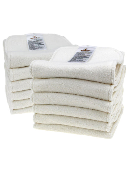 3-Layer Hemp Cotton Cloth Diaper Insert with Snaps