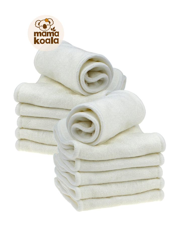 5-Layer Bamboo Cloth Diaper Insert with Snaps - No Microfiber!