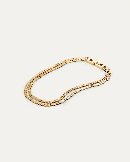 9" Double Amalfi Anklet in Gold