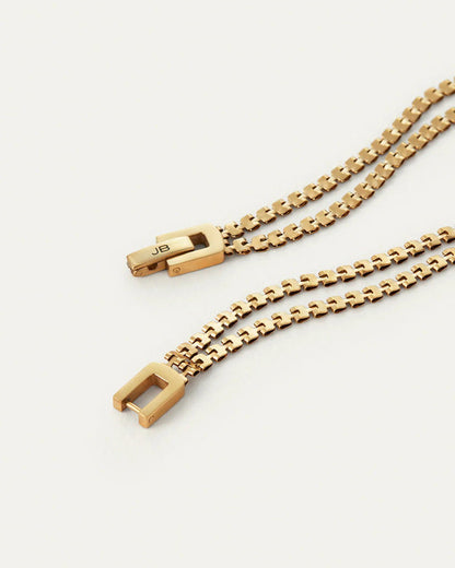 9" Double Amalfi Anklet in Gold