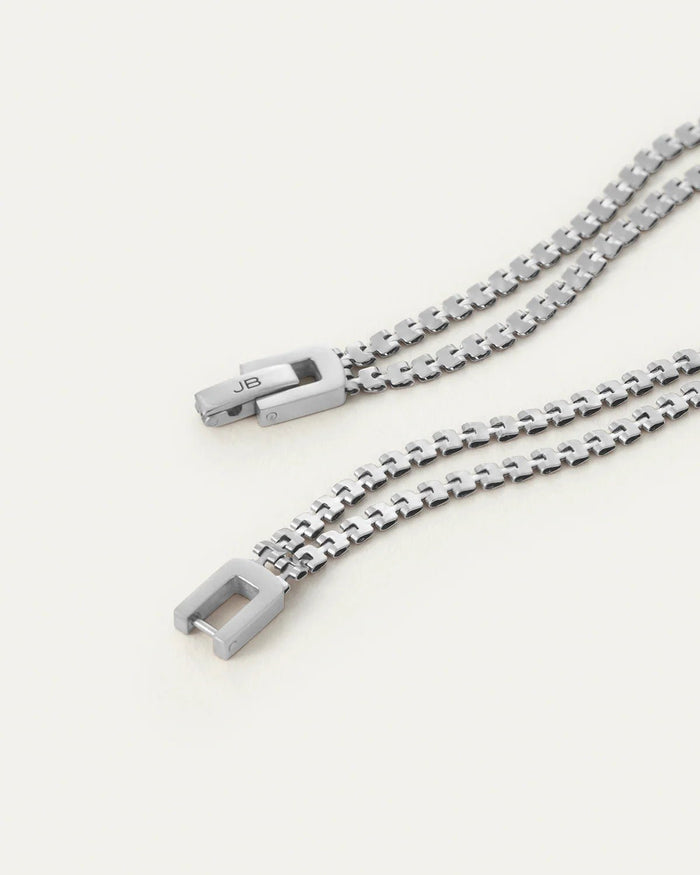 9" Double Amalfi Anklet in Silver
