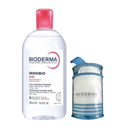 Bioderma Sensibio H2O Make-up Removing Micelle Solution + FREE Cotton Pads