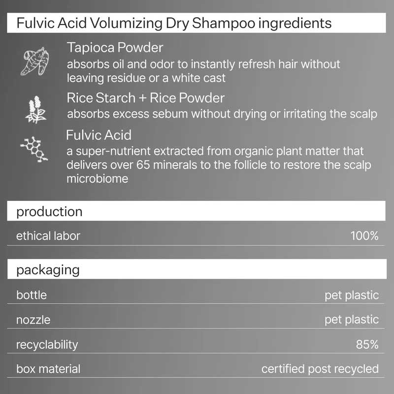 Act+Acre Fulvic Acid Volumizing Dry Shampoo