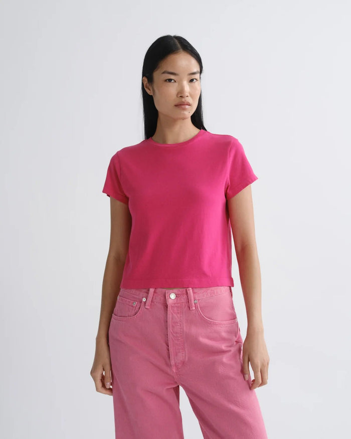Adine Shrunken Tee in Cerise
