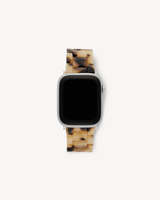 Apple Watch Band in Blonde Tortoise (Universal Fit / Silver Hardware)