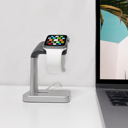 Macally Apple Watch Charger Dock - rear view showing connectivity ports