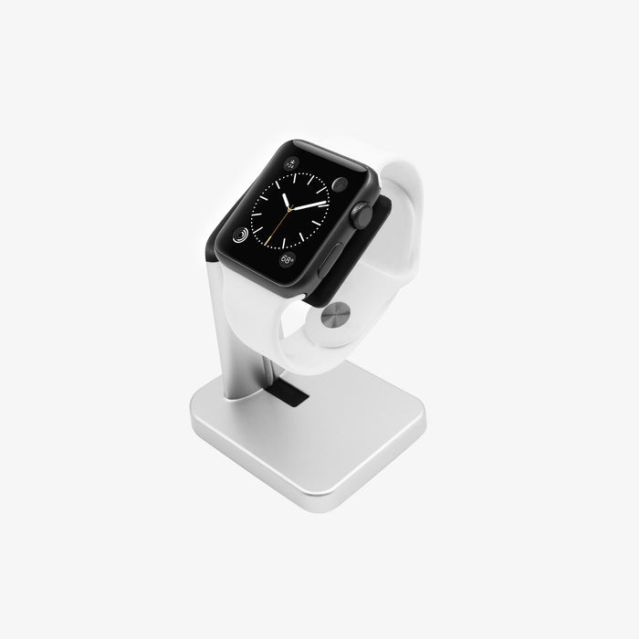 Macally Apple Watch Charger Dock - connected to Mac computer on desk