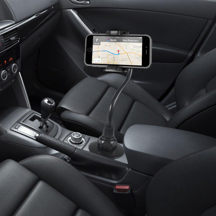 Macally Cell Phone Holder for Car - side profile view showing slim design