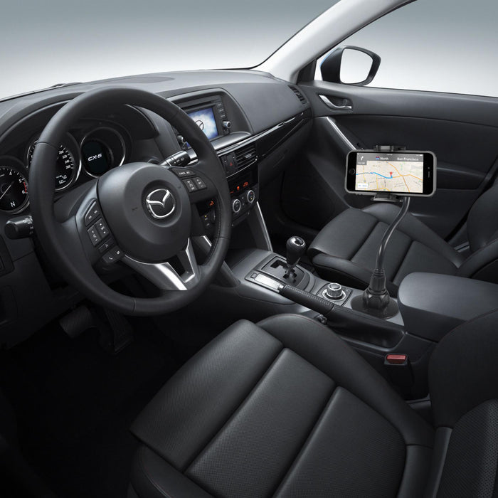 Macally Cell Phone Holder for Car - in use on modern desk setup