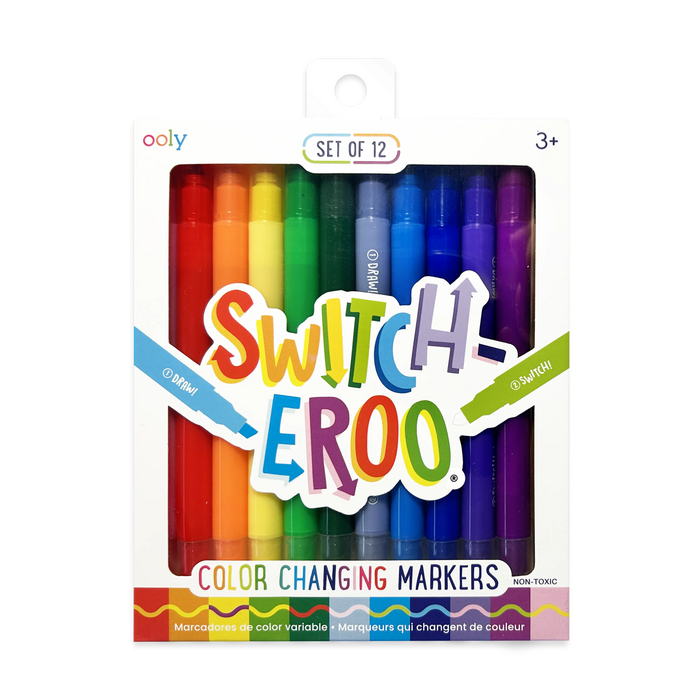 Front of packaging of OOLY Switch-Eroo color changing markers