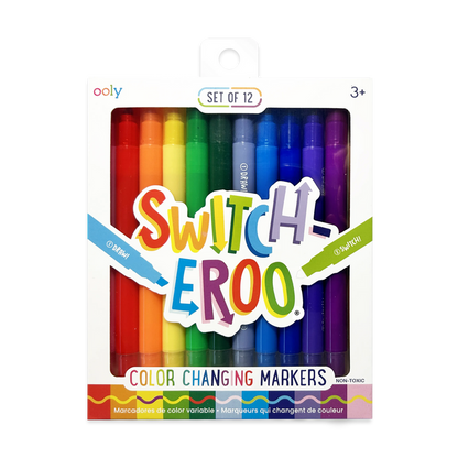 Front of packaging of OOLY Switch-Eroo color changing markers