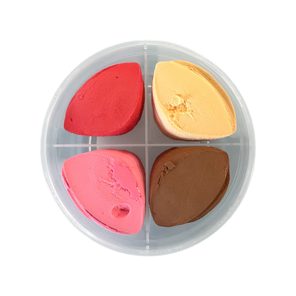 Open tub of OOLY Creatibles Air Dry Clay BFFs Kit - Lovely Bears with 4 clay colors