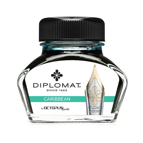 Diplomat Tintenglas Octupus Ink 30ml Karibik Türkis-1