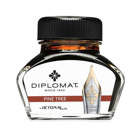 Diplomat Tintenglas Octupus Ink 30ml Pinie Braun-1