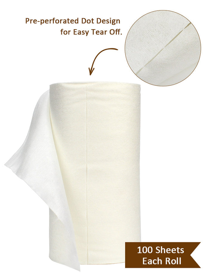 Disposable Bamboo Diaper Liners for Cloth Diapers - 100 Sheets per Roll