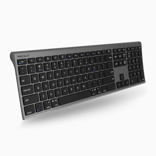 Macally Everyday Bluetooth Keyboard for Mac in space gray - on white background
