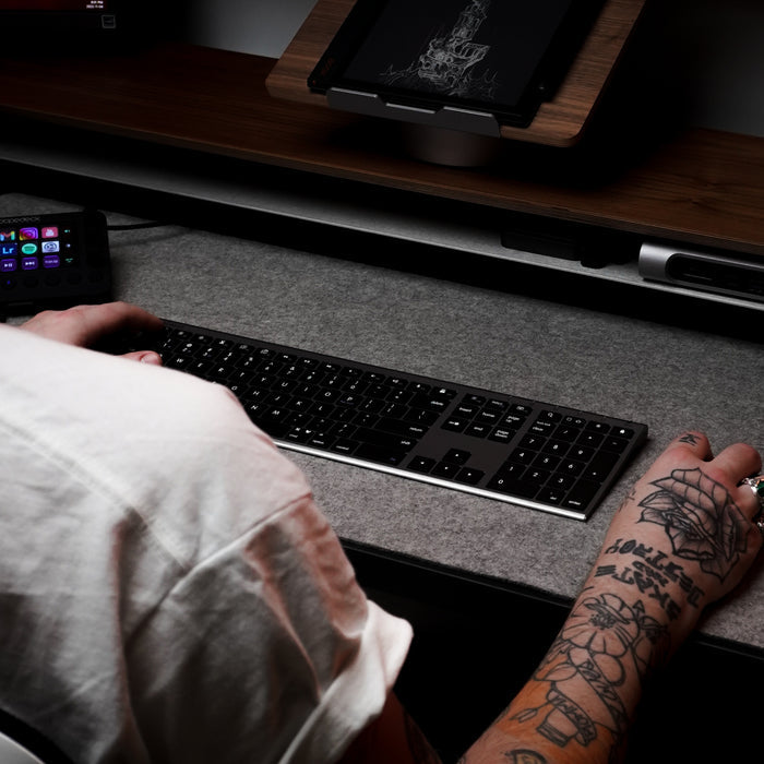 Macally Everyday Bluetooth Keyboard for Mac - side profile view showing slim design