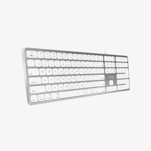 Macally Executive Mac Keyboard with Built-In USB Hub - on white background