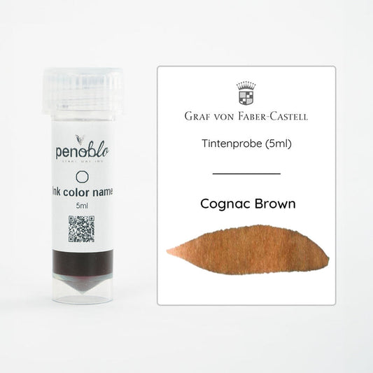 Graf von Faber-Castell, Tintenprobe, Cognac Brown, 5ml