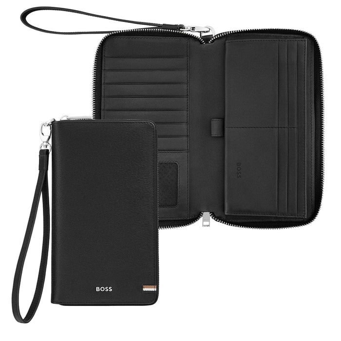 HUGO BOSS Brieftasche Iconic schwarz
