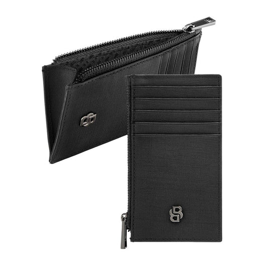 HUGO BOSS Kartenetui Iconic Saffiano, Zip, gunmetal