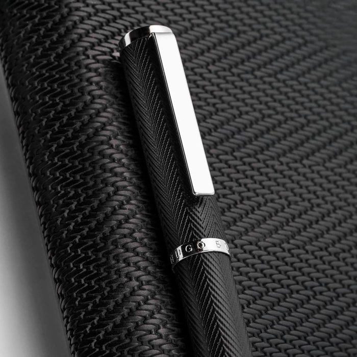 HUGO BOSS, Kugelschreiber Formation Herringbone, chrom