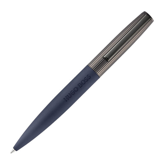 HUGO BOSS Kugelschreiber Illusion Arcade, gunmetal, blau
