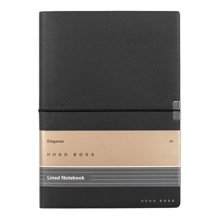HUGO BOSS, Notizbuch Elegance Storyline, A5 liniert weiss, schwarz-2