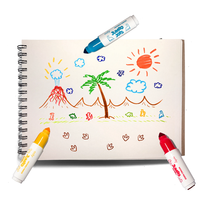 Jumbo Jots Dual Tip Stamp Markers - Dinosaur - Set of 8