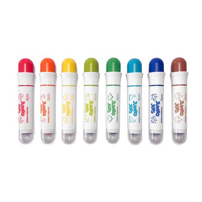 Jumbo Jots Dual Tip Stamp Markers - Dinosaur - Set of 8
