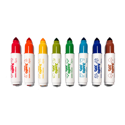 Jumbo Jots Dual Tip Stamp Markers - Dinosaur - Set of 8