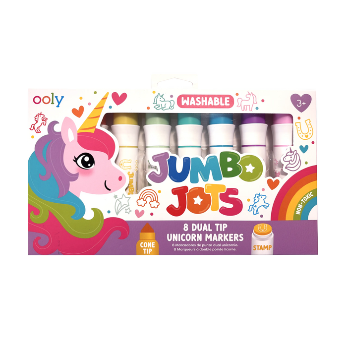 Jumbo Jots Dual Tip Stamp Markers - Unicorn - Set of 8