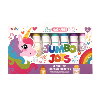 Jumbo Jots Dual Tip Stamp Markers - Unicorn - Set of 8
