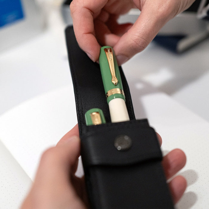Kaweco, Stifteetui, für 2 Schreibgeräte mit Lasche für Dia, schwarz