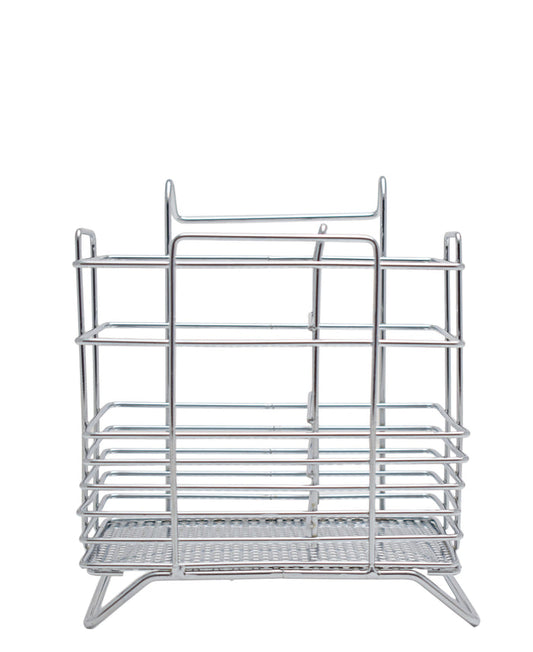 Kitchen Life Chrome Cutlery Holder - Silver